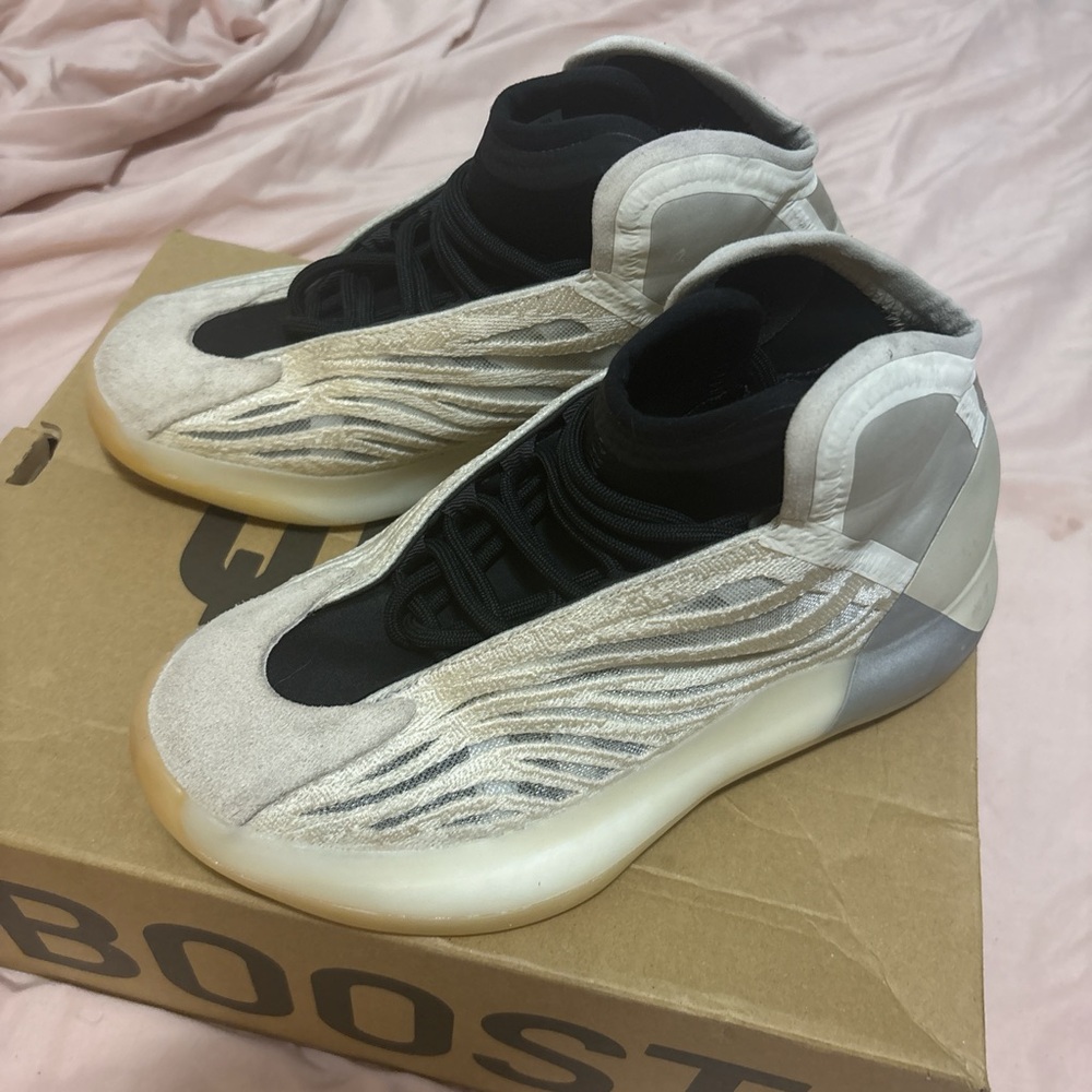 Yeezy V3 Sneakers in Black and Cream